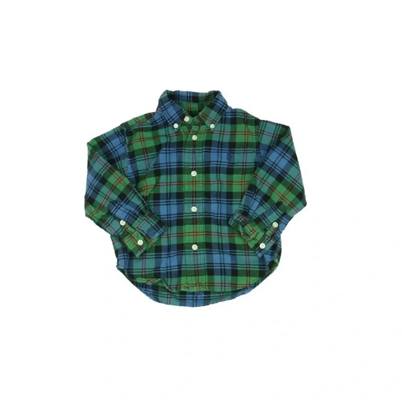 Ralph Lauren toddler boy plaid button down 18m - Picture 1 of 2